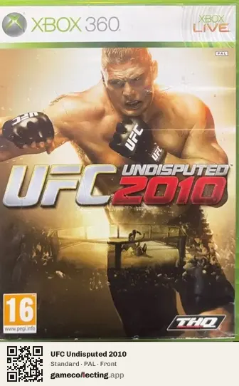 UFC Undisputed 2010 Xbox 360, PAL box front