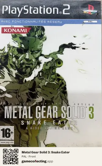 Metal Gear Solid 3: Snake Eater PlayStation 2, PAL box front