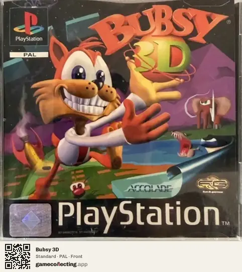 Bubsy 3D PlayStation, PAL box front