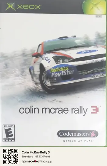 Colin McRae Rally 3 Xbox, NTSC box front