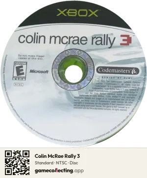 Colin McRae Rally 3 Xbox, NTSC disc