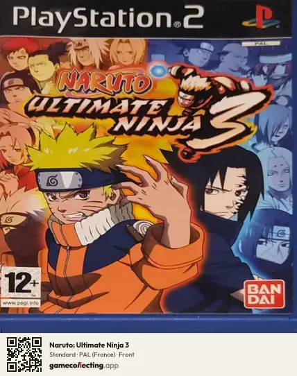 Naruto: Ultimate Ninja 3 PlayStation 2, France box front