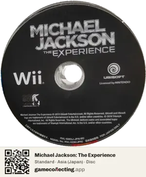 Michael Jackson: The Experience Nintendo Wii, Asia disc