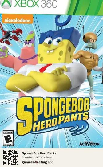SpongeBob HeroPants Xbox 360, NTSC box front