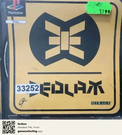 Bedlam PlayStation, PAL box front