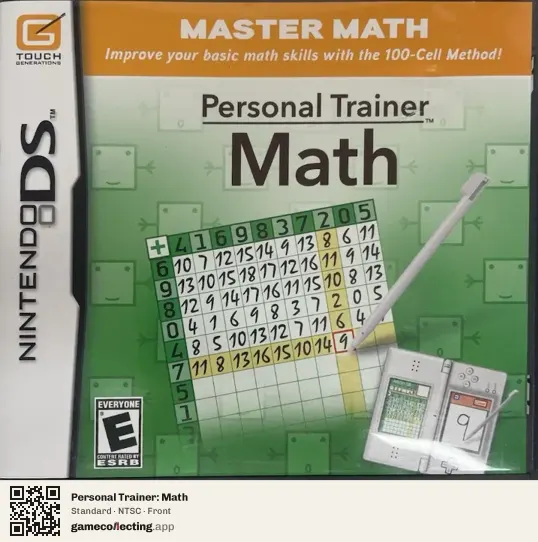 Personal Trainer: Math Nintendo DS, NTSC box front