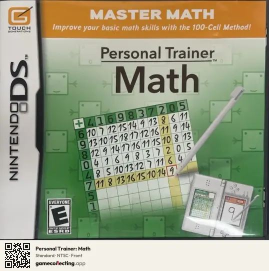 Personal Trainer: Math Nintendo DS, NTSC box front