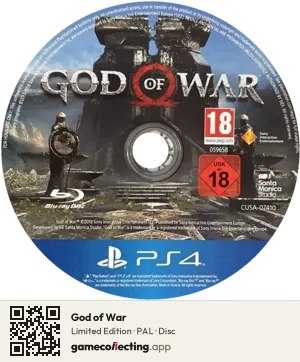 God of War PlayStation 4, PAL disc