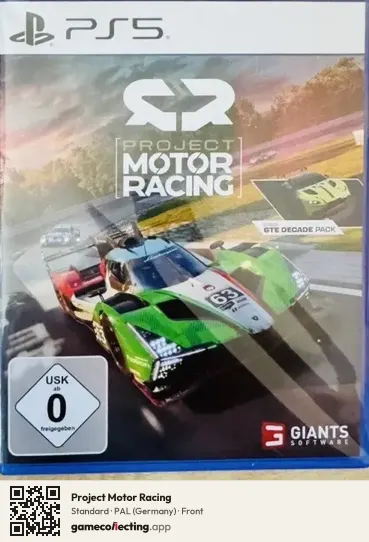 Project Motor Racing PlayStation 5, Germany box front