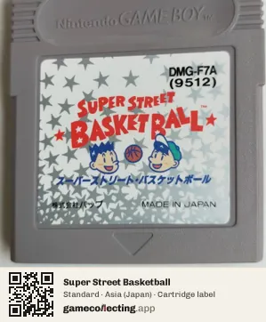 Super Street Basketball Game Boy, Asia cartridge label