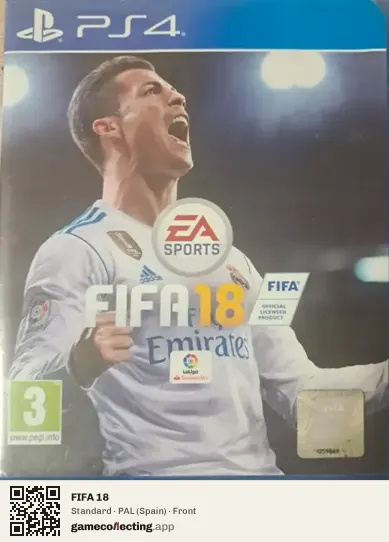 FIFA 18 PlayStation 4, Spain box front