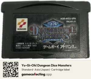 Yu-Gi-Oh! Dungeon Dice Monsters Game Boy Advance, Asia cartridge label