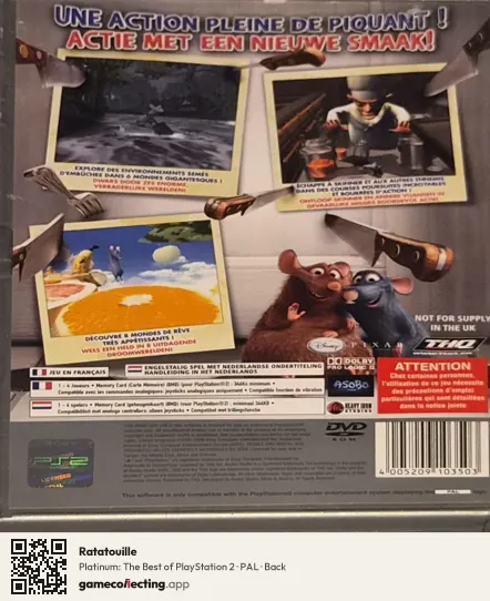 Ratatouille PlayStation 2, PAL box back