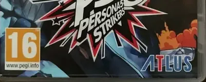 Persona 5 Strikers, the PEGI square on its front