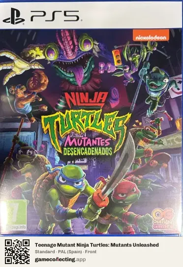 Teenage Mutant Ninja Turtles: Mutants Unleashed PlayStation 5, Spain box front