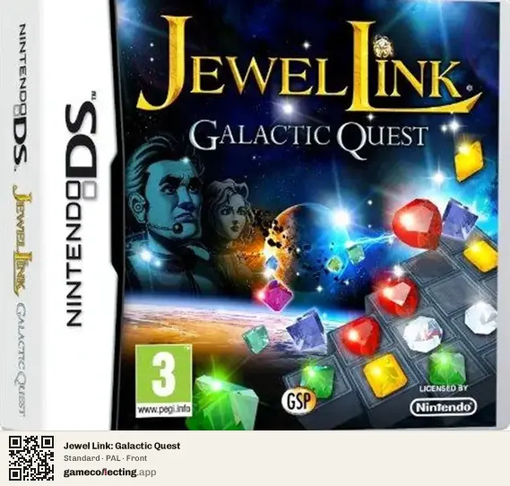 Jewel Link: Galactic Quest Nintendo DS, PAL box front