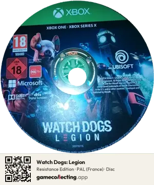 Watch Dogs: Legion Xbox One, PAL disc