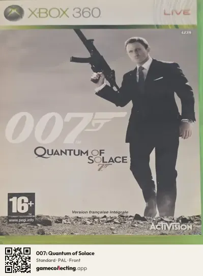 007: Quantum of Solace Xbox 360, PAL box front