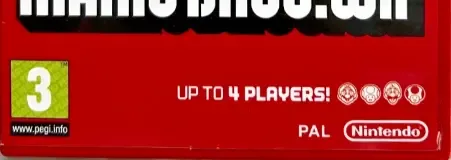 New Super Mario Bros. Wii, the PEGI square on its front
