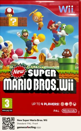 New Super Mario Bros. Wii Nintendo Wii, PAL box front