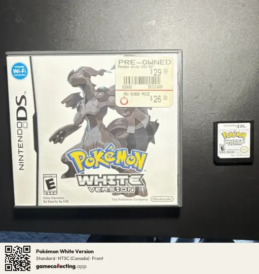 Pokémon White Version Nintendo DS, Canada box front