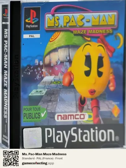Ms. Pac-Man Maze Madness PlayStation, France box front