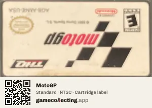 MotoGP Game Boy Advance, NTSC cartridge label