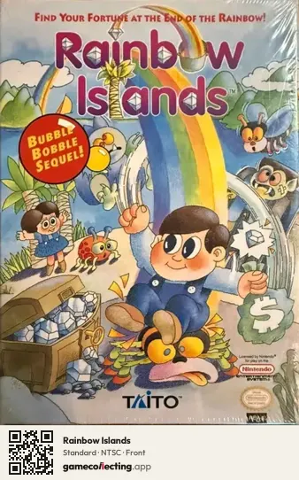 Rainbow Islands Nintendo Entertainment System, NTSC box front