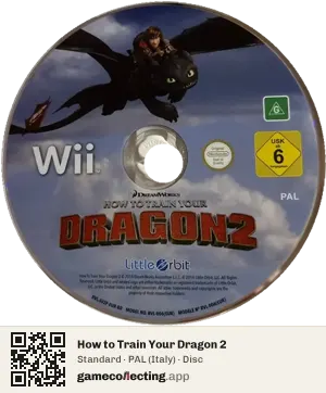 How to Train Your Dragon 2 Nintendo Wii, PAL disc