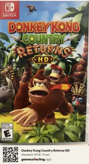 Donkey Kong Country Returns HD Nintendo Switch, NTSC box front
