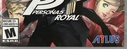 Persona 5 Royal, the ESRB box on its front