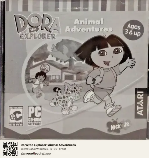 Dora the Explorer: Animal Adventures Computer, NTSC box front