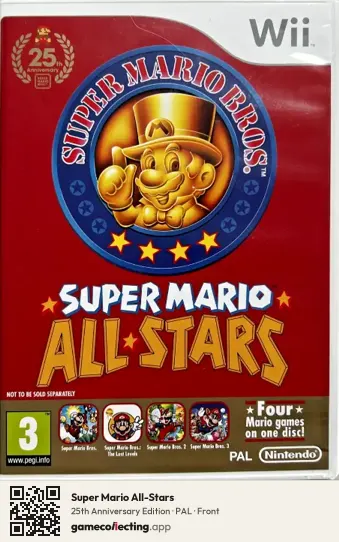 Super Mario All-Stars Nintendo Wii, PAL box front