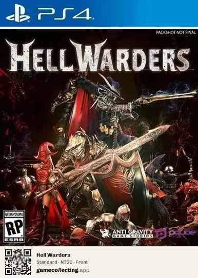 Hell Warders PlayStation 4, NTSC box front