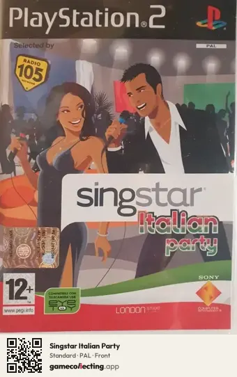 Singstar Italian Party PlayStation 2, PAL box front