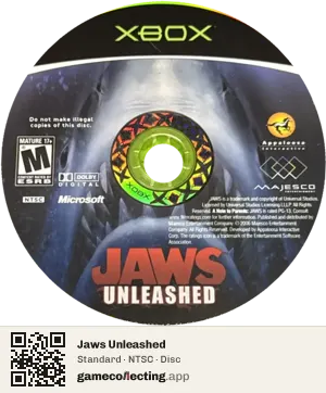 Jaws Unleashed Xbox, NTSC disc