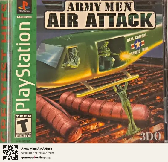Army Men: Air Attack PlayStation, NTSC box front