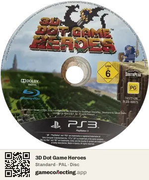 3D Dot Game Heroes PlayStation 3, PAL disc
