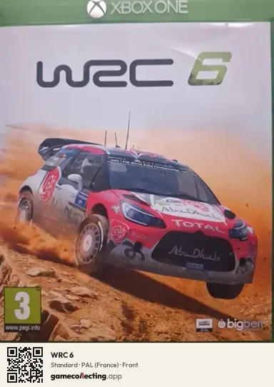 WRC 6 Xbox One, France box front