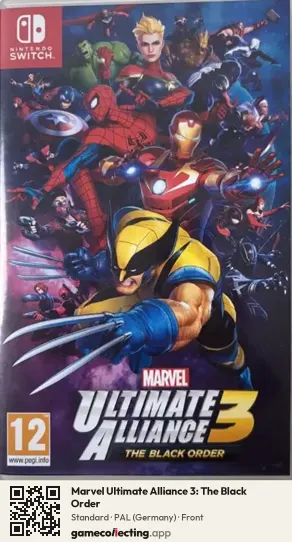 Marvel Ultimate Alliance 3: The Black Order Nintendo Switch, Germany box front