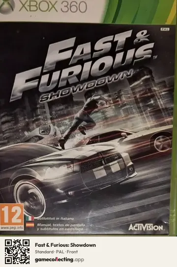 Fast & Furious: Showdown Xbox 360, PAL box front