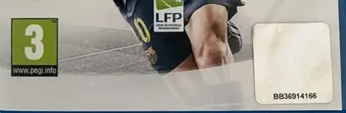 FIFA 14, the PEGI square on its front