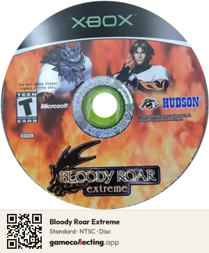 Bloody Roar Extreme Xbox, NTSC disc