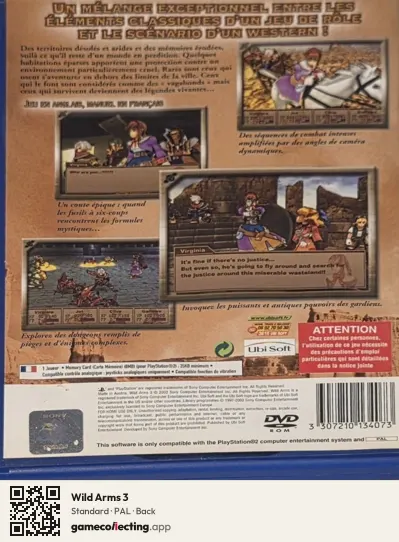 Wild Arms 3 PlayStation 2, PAL box back