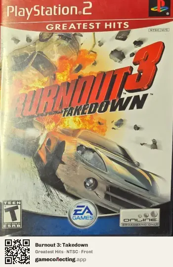 Burnout 3: Takedown PlayStation 2, NTSC box front