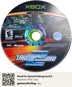 Need for Speed Underground 2 Xbox, NTSC disc