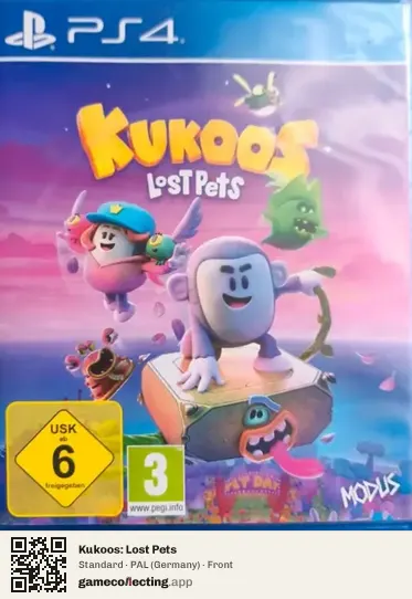 Kukoos: Lost Pets PlayStation 4, Germany box front