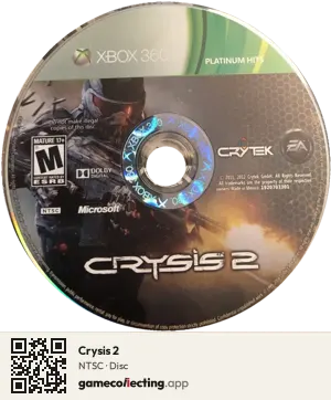 Crysis 2 Xbox 360, NTSC disc