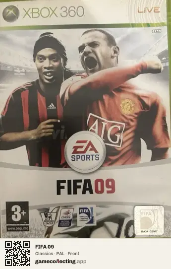 FIFA 09 Xbox 360, PAL box front