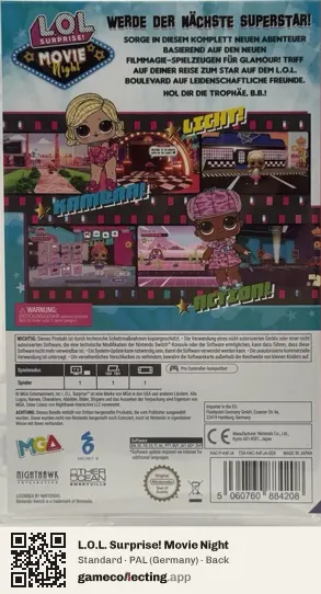 L.O.L. Surprise! Movie Night Nintendo Switch, Germany box back